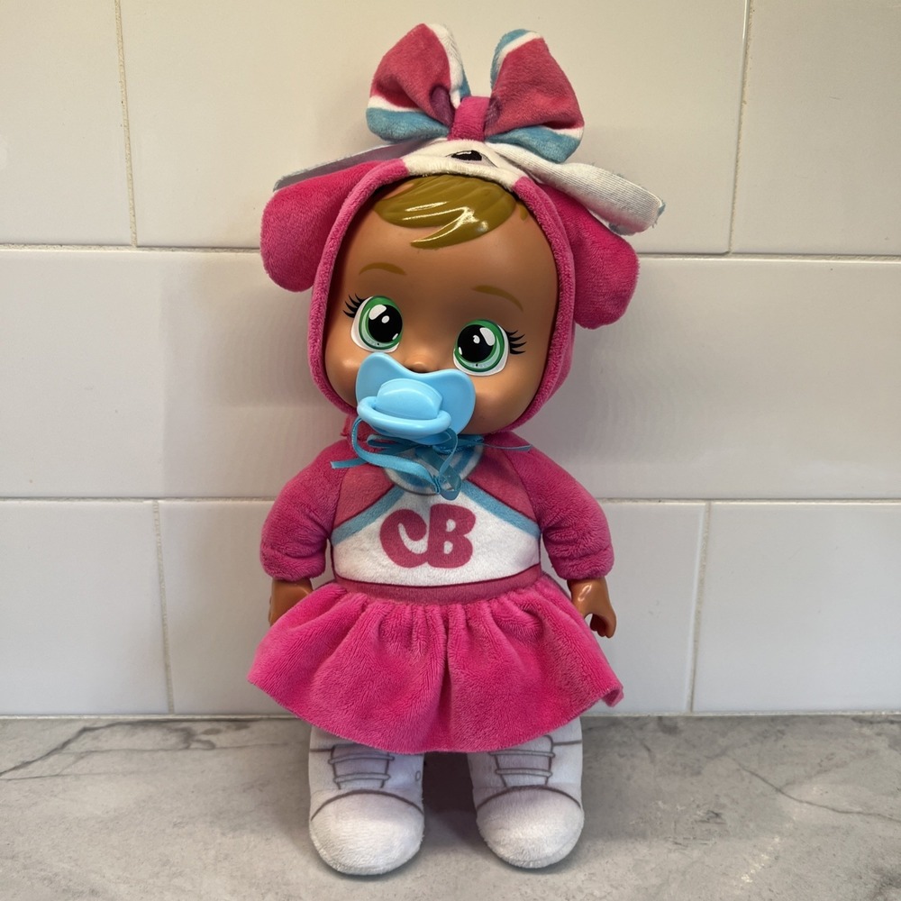 Cry Babies Tiny Cuddles Stars Roxy Cheerleader Baby Doll 9" Cries Real Tears